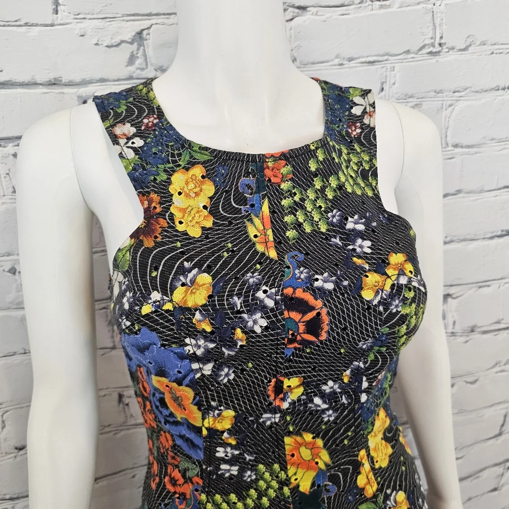 Versace Jeans Floral Eyelet Mini Dress - Picture 4 of 10